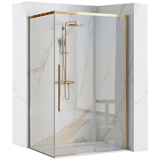 REA brusekabine SOLAR 80x100 Guld, 80x98,5x195cm