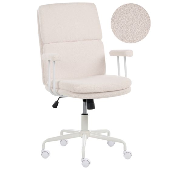 Kontorstol VERO Boucle Cremehvid