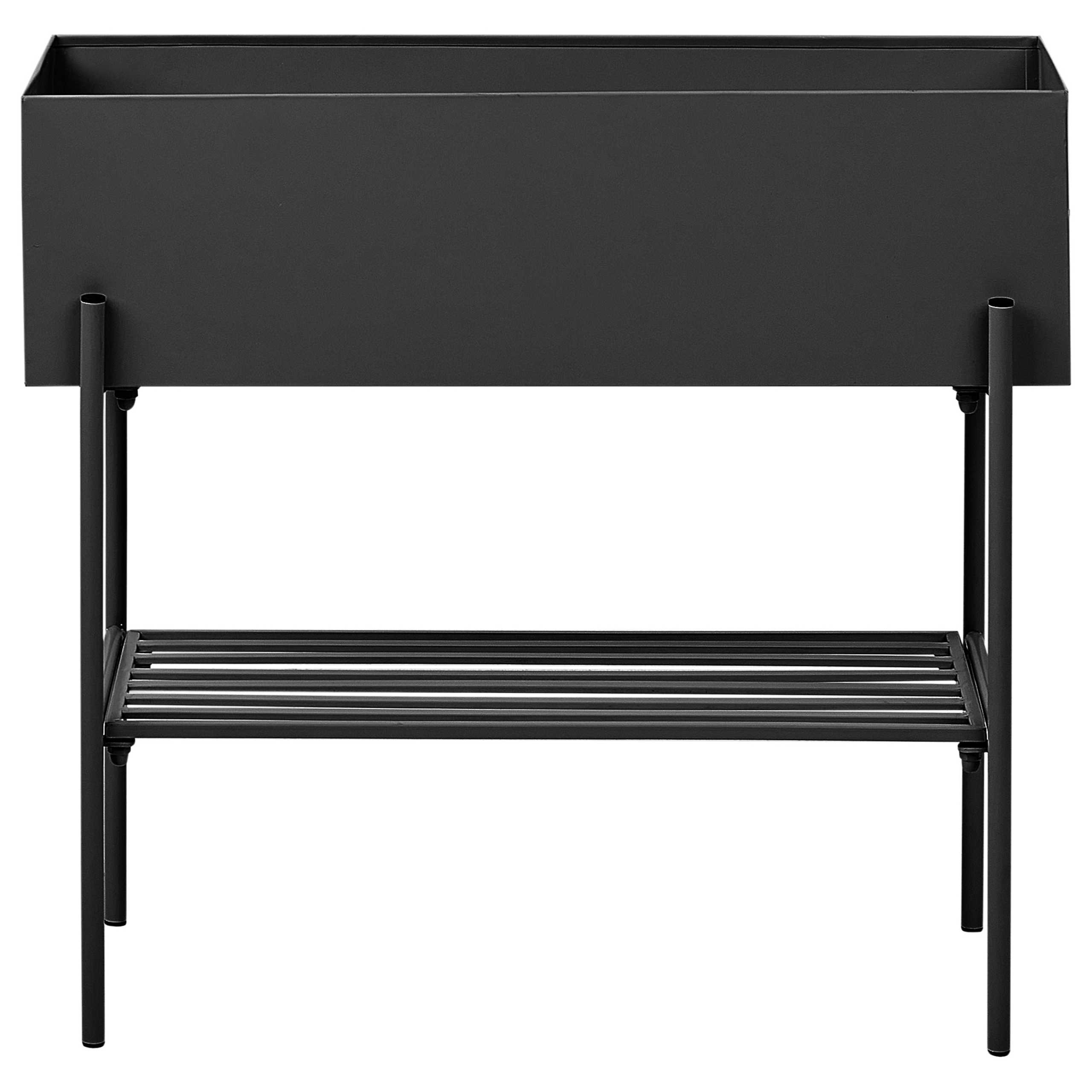 Forhøjet plantekrukke VINCA 70 cm Metal Sort