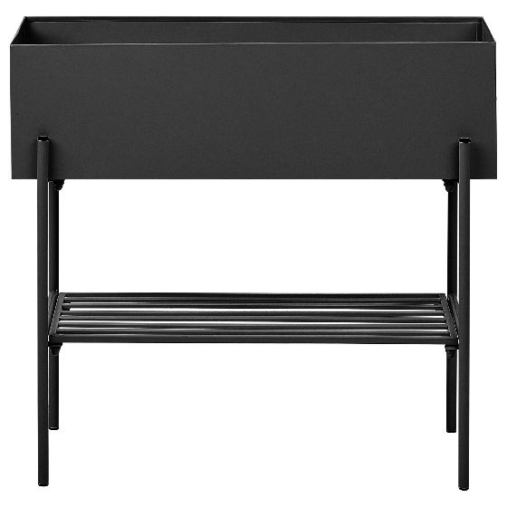 Forhøjet plantekrukke VINCA 70 cm Metal Sort