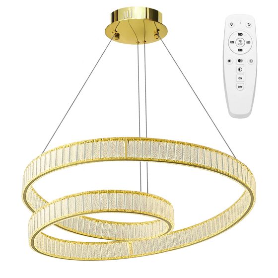 TOOLIGHT hængende loftlampe APP1767-CP LED Guld 58x58x100cm