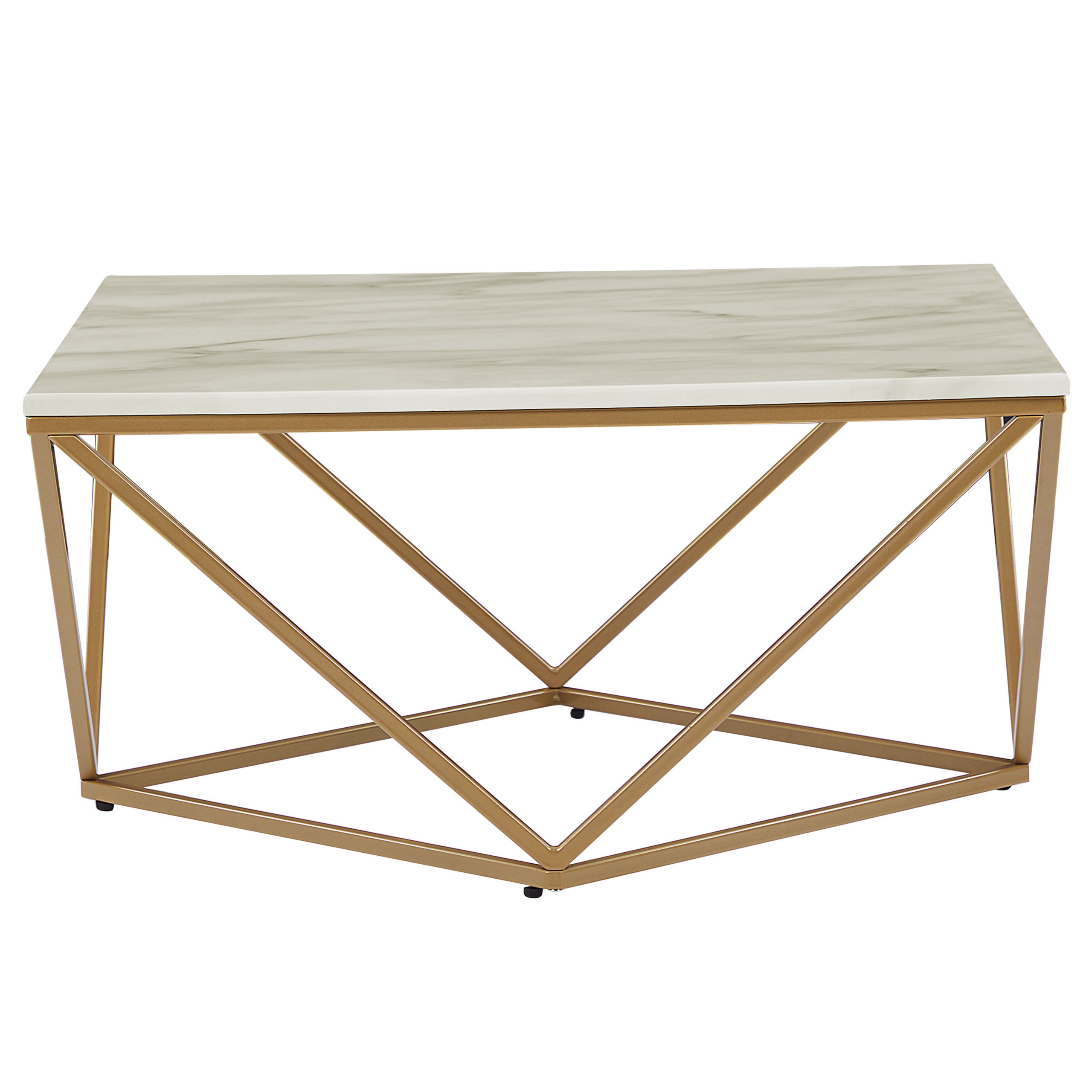 Sofabord MALIBU Marmor/guld