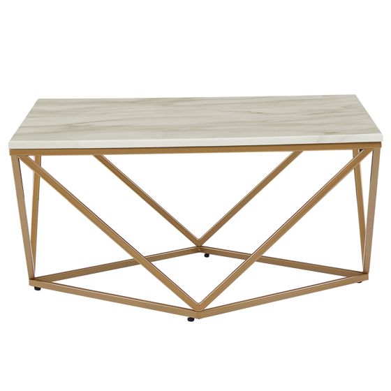 Sofabord MALIBU Marmor/guld