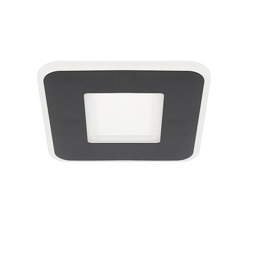 NETTLIFE Sort, firkantet, LED loftslampe, 23W,/20W, moderne, varm hvid, permanent, integreret, LED loftslampe