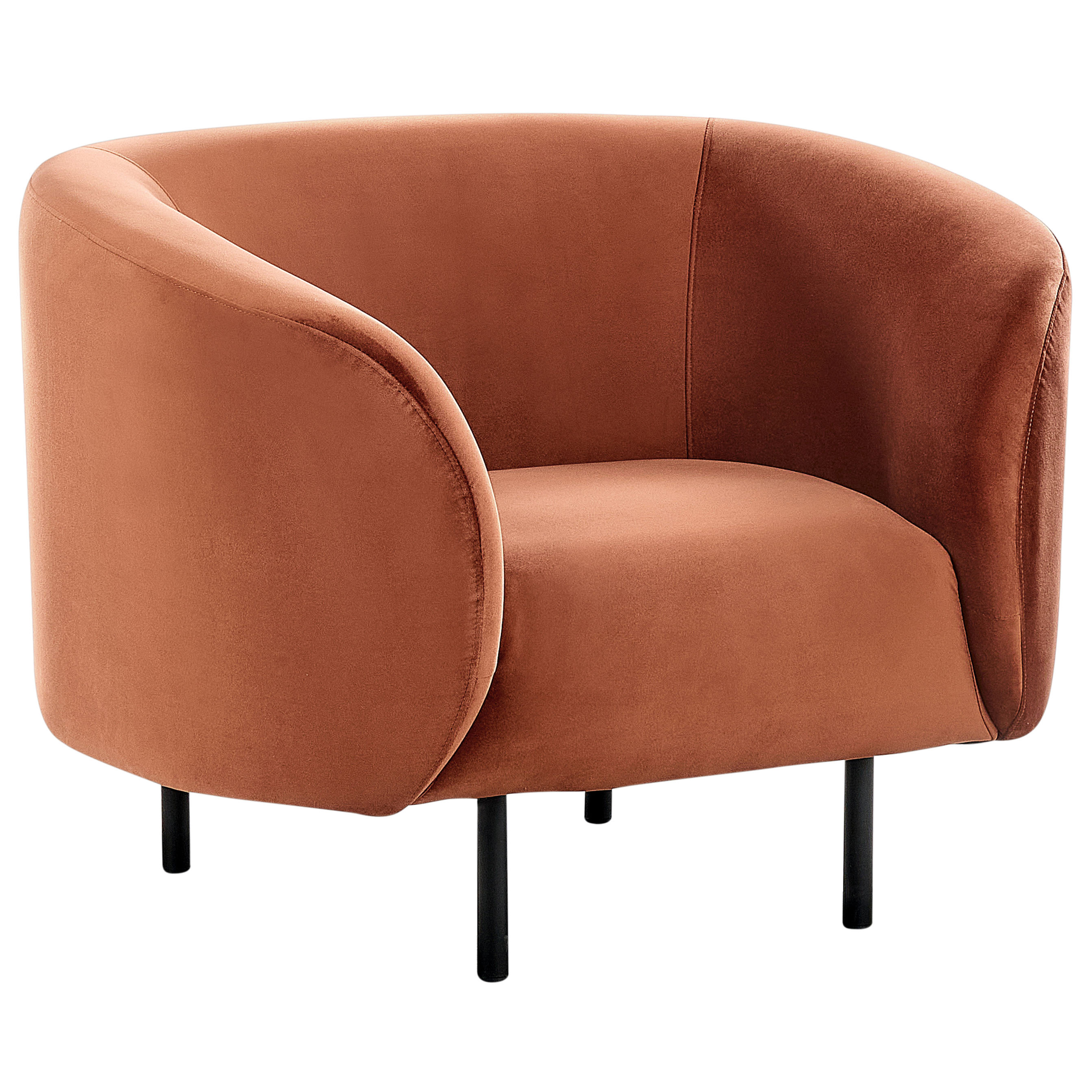 Lænestol LOEN Velour Orange