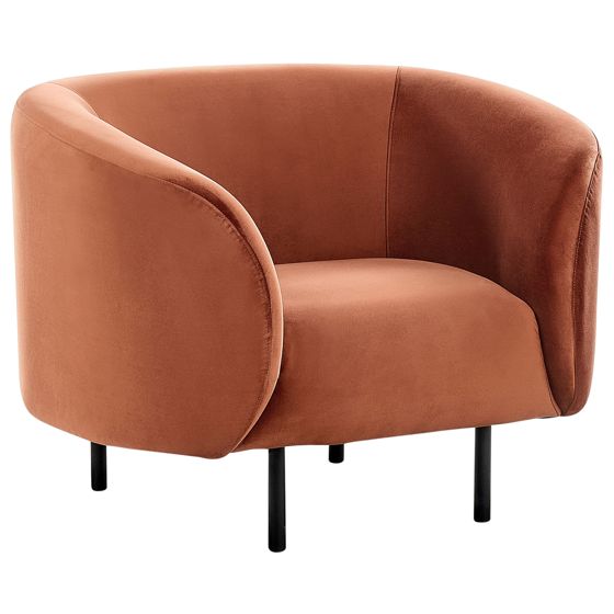 Lænestol LOEN Velour Orange