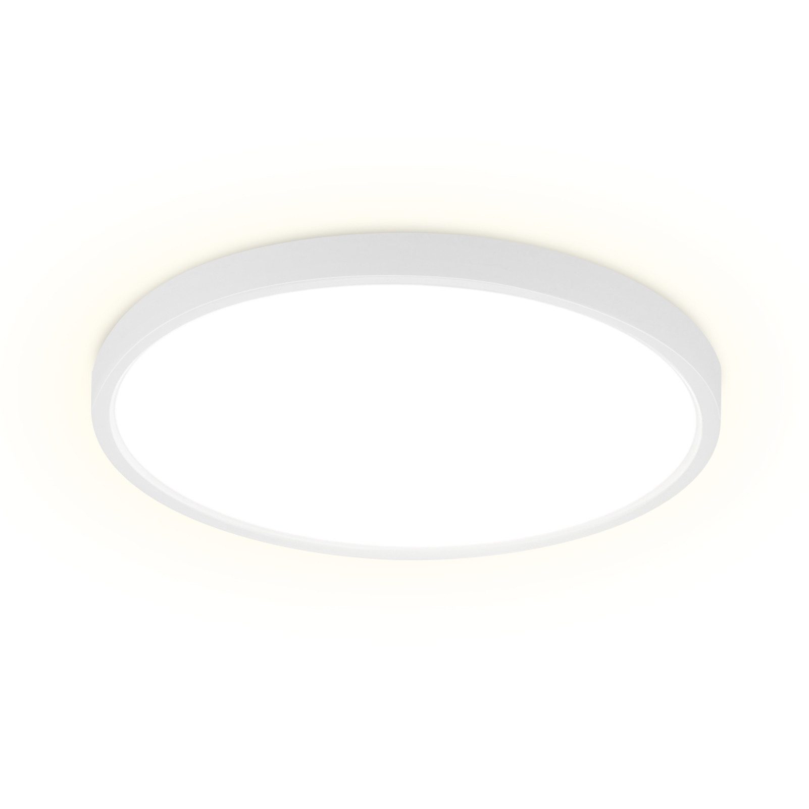 NETTLIFE rund LED loftslampe 18W moderne 23cm neutral hvid flad IP44 badeværelseslampe til soveværelse køkken entré