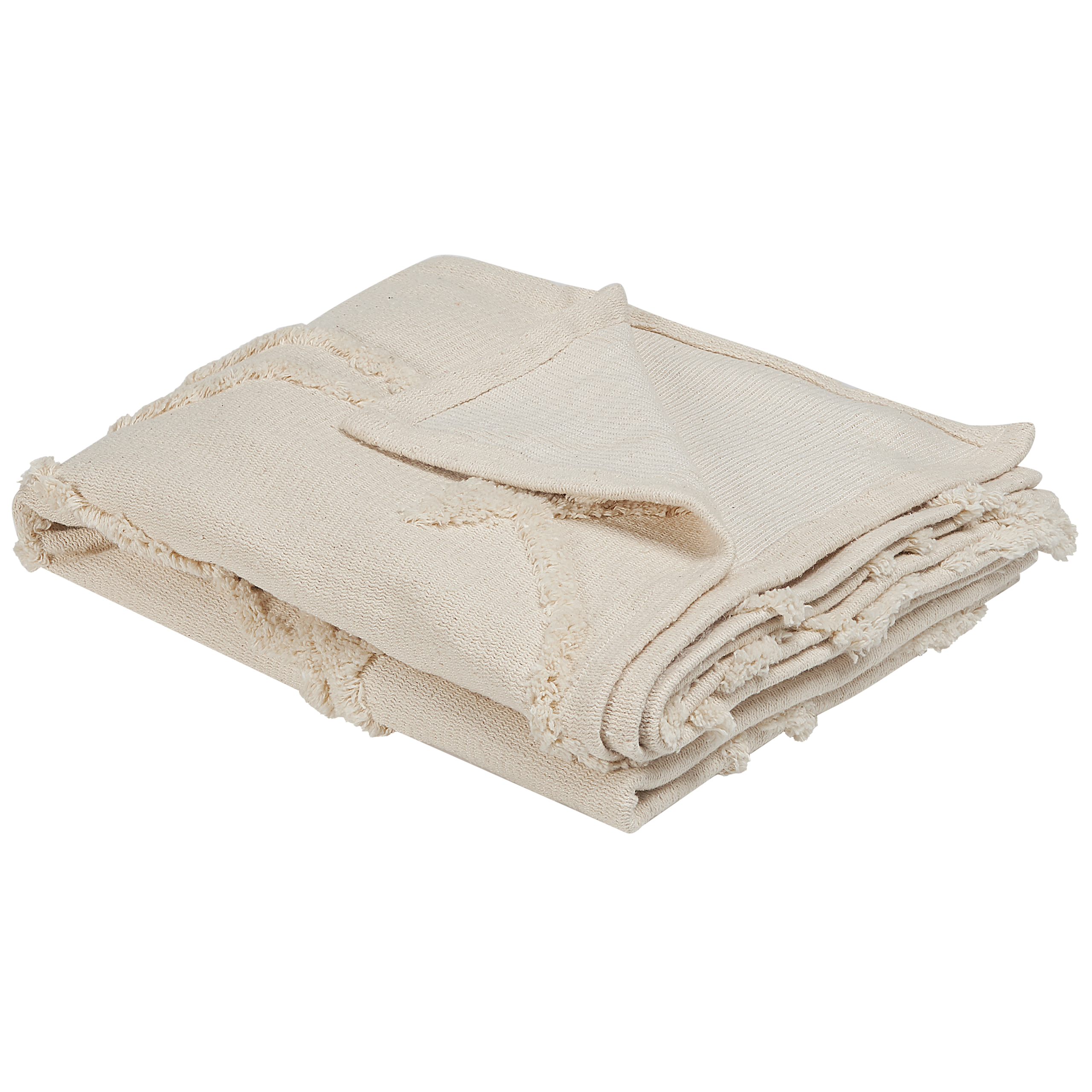 Plaid ACACIA Bomuld 130 x 160 cm Beige
