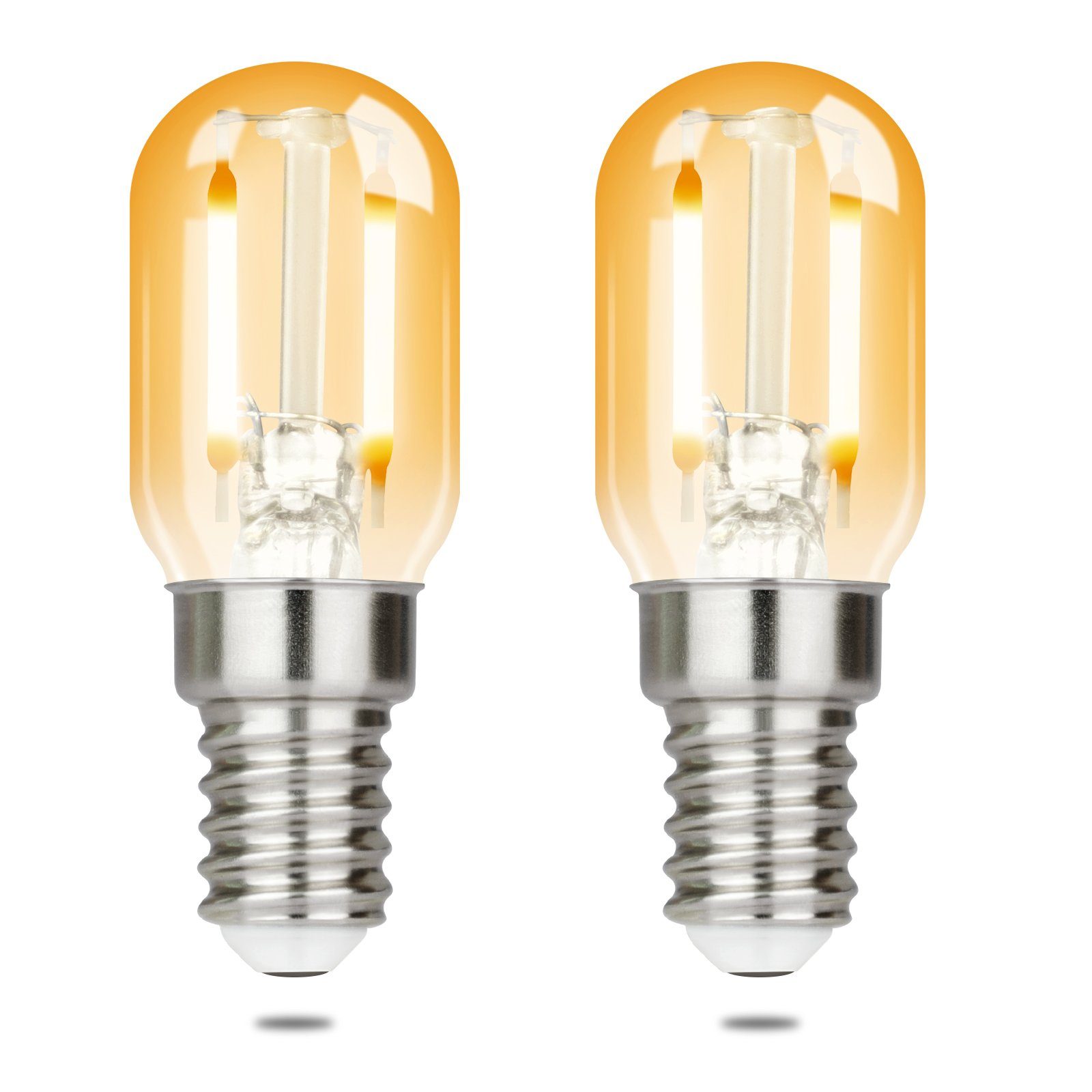 NETTLIFE 2 stk. E14 T22 LED - vintage - pærer, 2 W, retro, 2700 K, varm hvid, energisparepære, E14-sokkel, ikke dæmpbar
