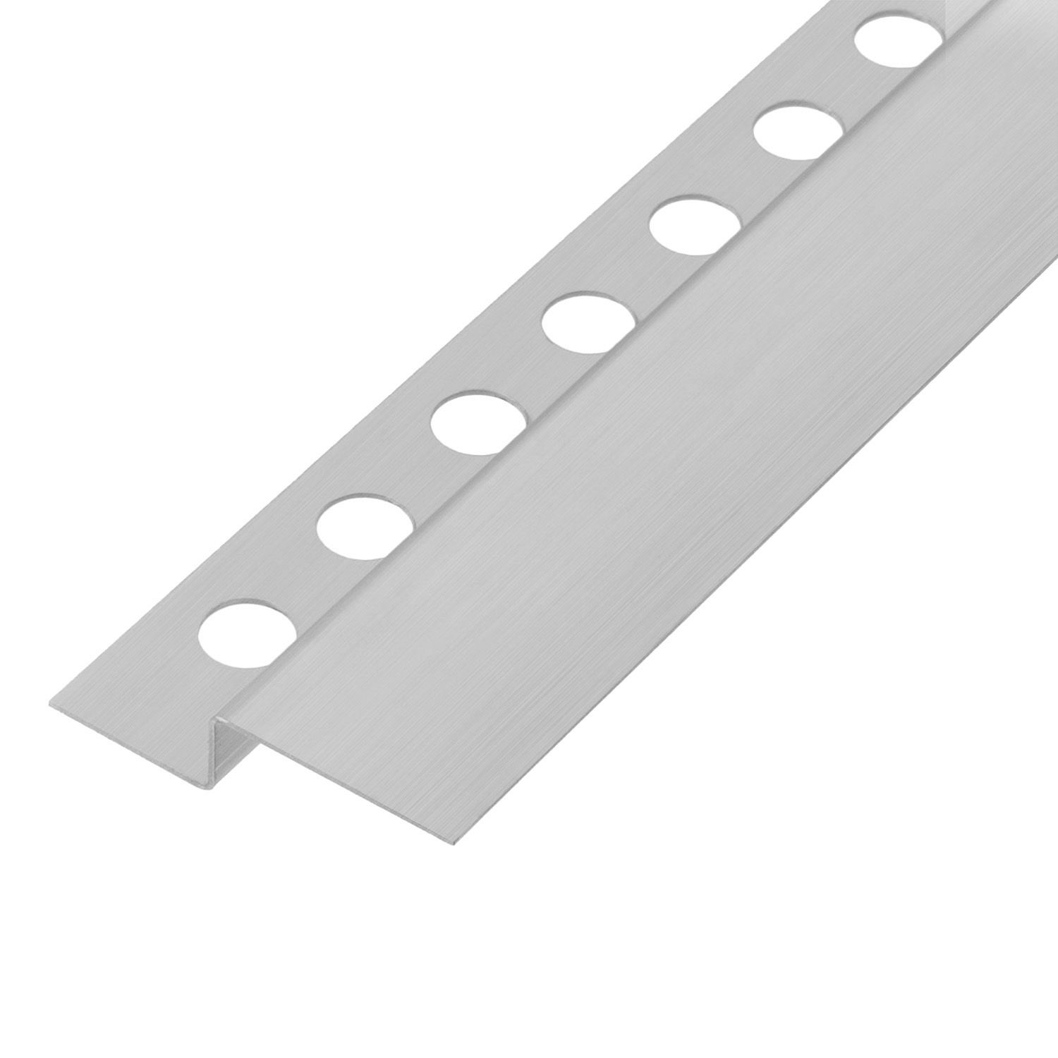 REA frontprofil til brusekar 130CM Børstet nikkel, 130x1,2x5,2cm