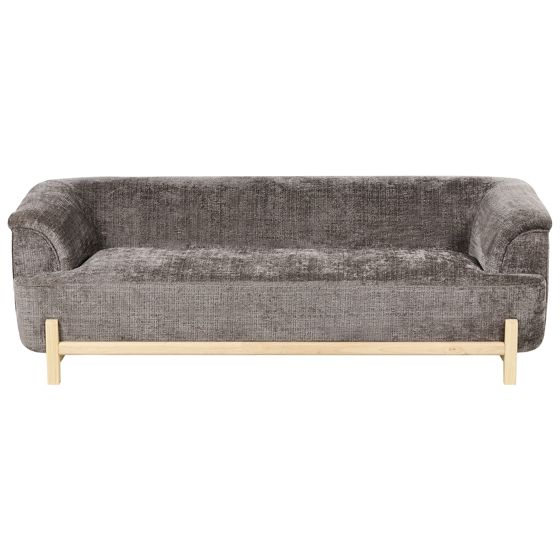 Sofa 3 personers ALNOR Chenille Brun