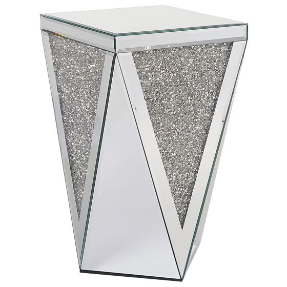 Bord LUXEY Glas Spejlet sølv