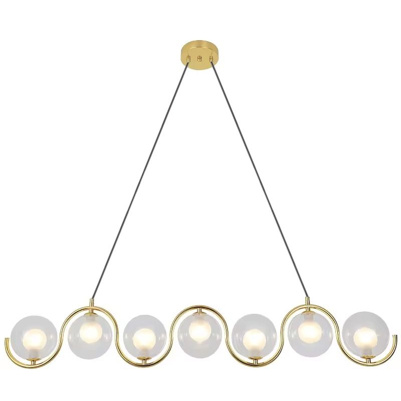 TOOLIGHT hængende loftlampe APP1441-7CP Guld 109x12x16cm