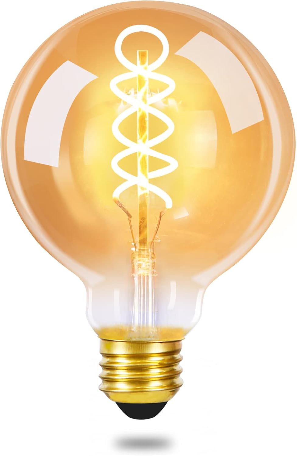 NETTLIFE LED Edison - pære, retro-stil kuglepære, 4 W, G80, dekorative kuglepærer, varm hvid, 2200 K, LED