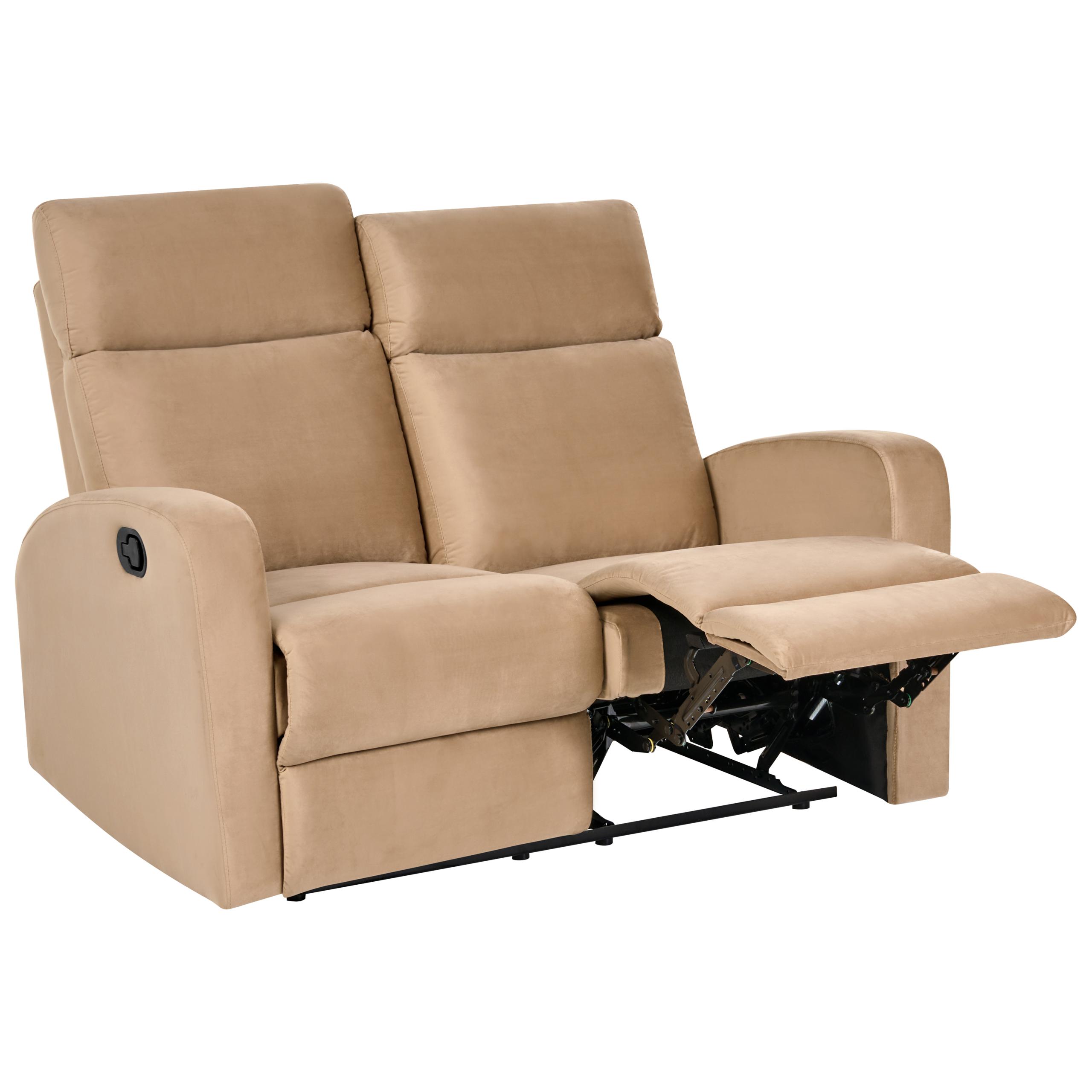 Manuel recliner sofa 2 personers VERDAL Velour Lysebrun