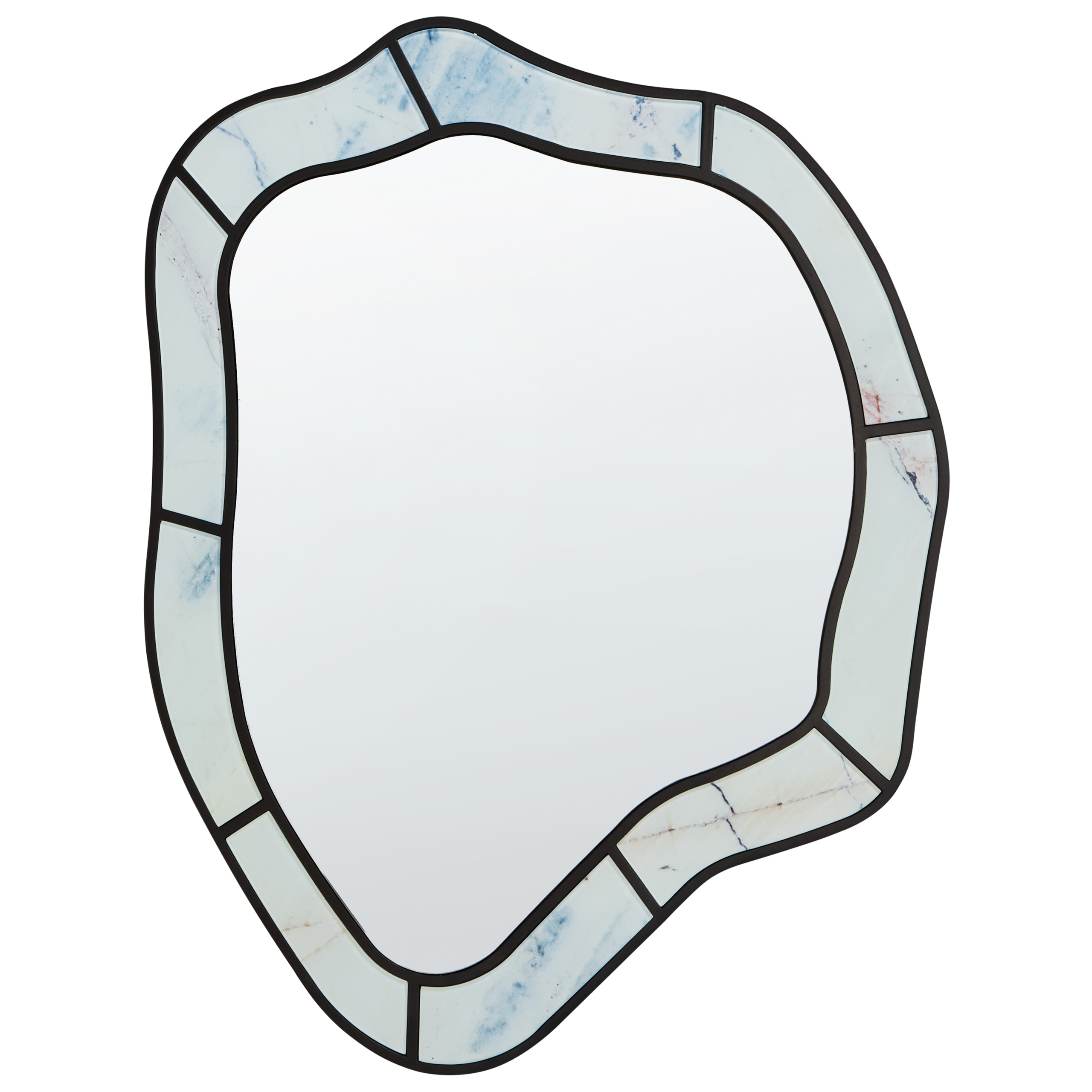 Vægspejl LIVERDUN 64 cm 86 cm Himmelblå