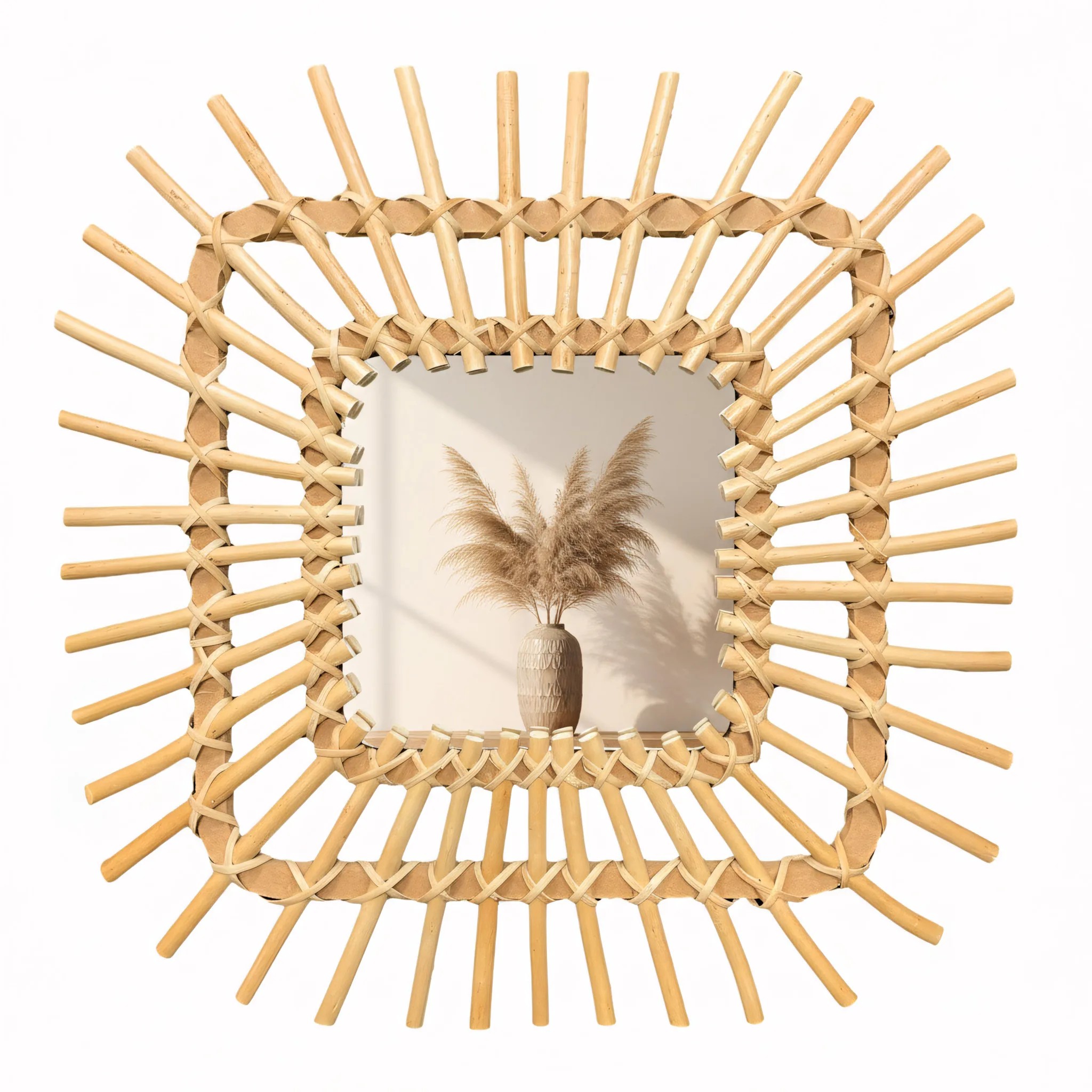 REA spejl QDJ071 45cm Beige 45x45x2,5cm