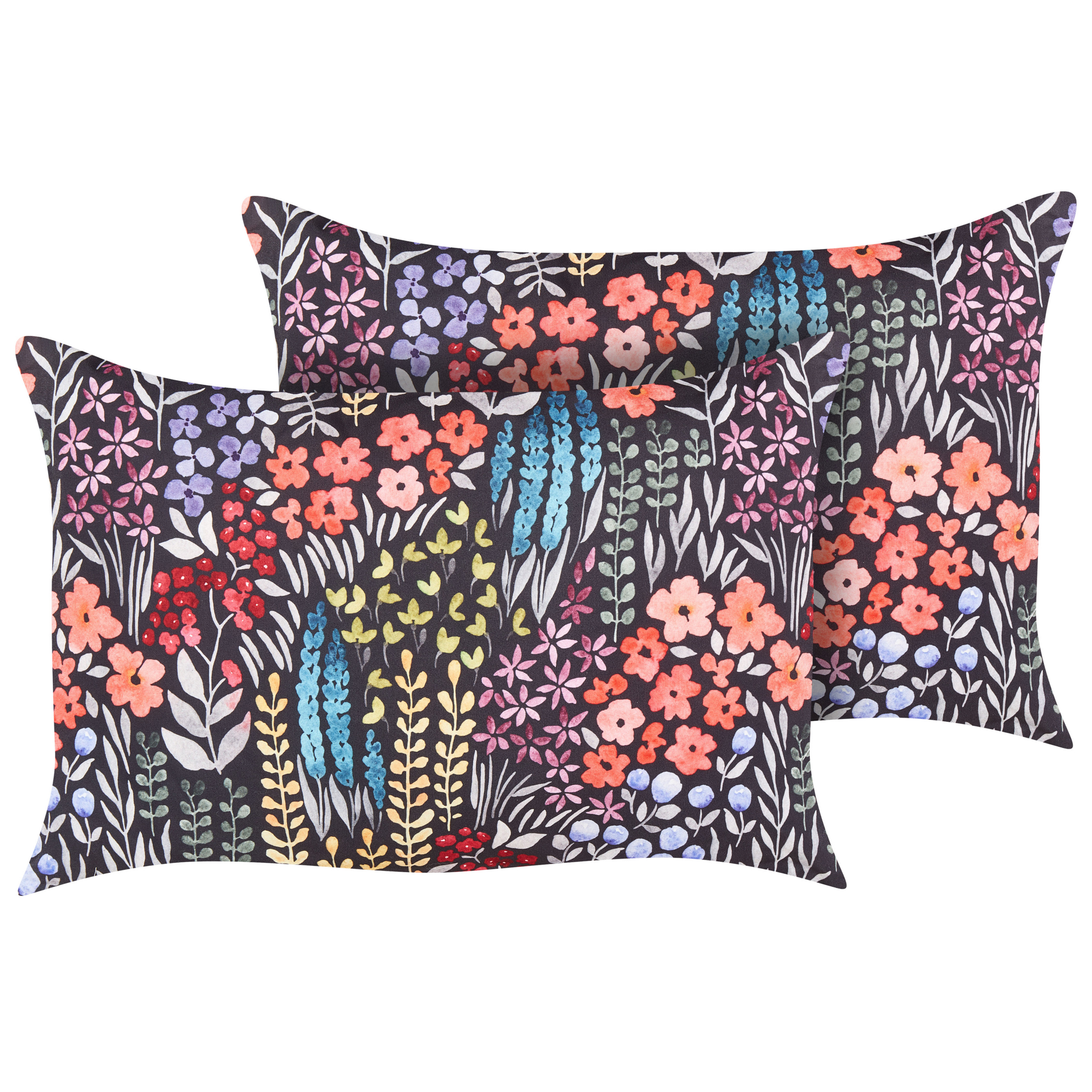 Sæt af 2 havehynder CASTELARO Blomstermønster 40 x 60 cm Multifarvet