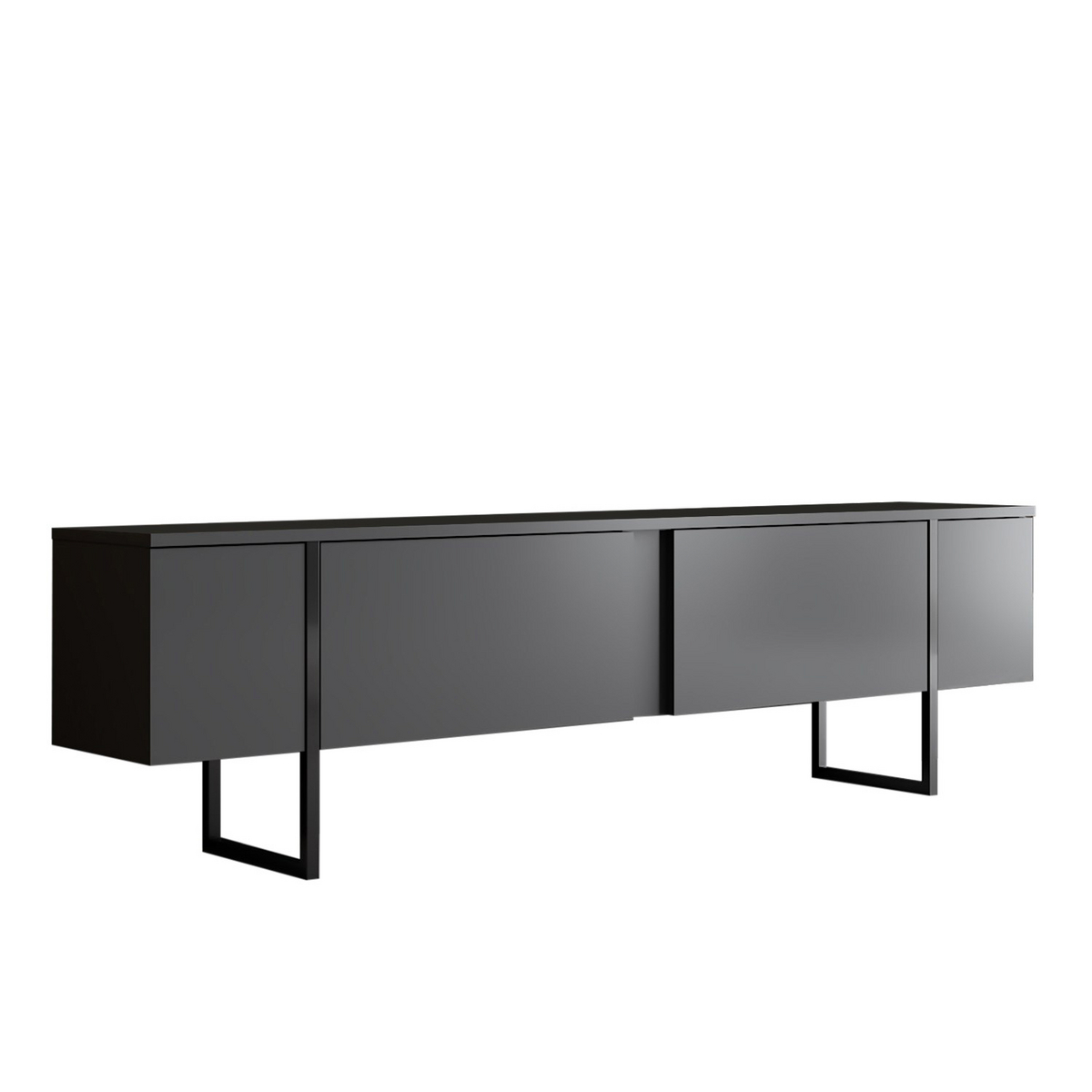 Norda Design Moderne TV-bord med metalben, 180x30x50 cm | 100% melaminbelagt, 18 mm tyk