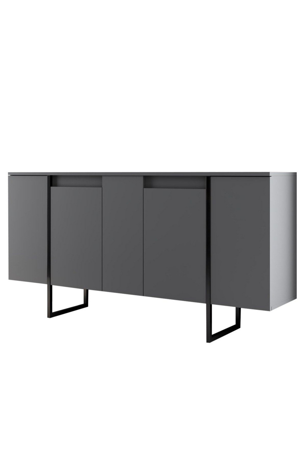 Norda Design Moderne konsolbord, 160x35x80 cm | 100% melaminbelagt, metalben | industrielt design