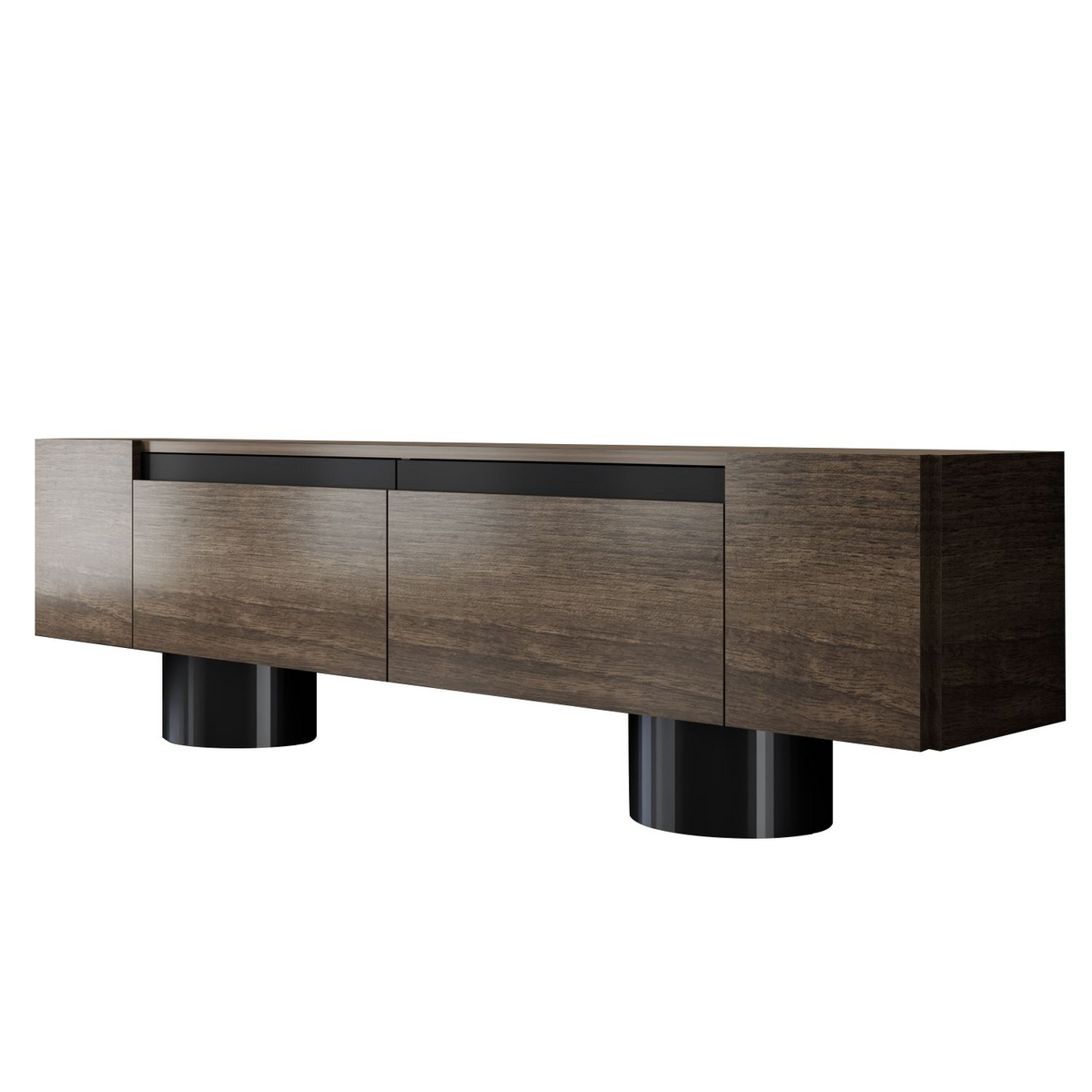 Norda Design Moderne TV-bord, 180 x 50 x 30 cm | 100% melaminbelagt, bøjelige metalben, 18 mm