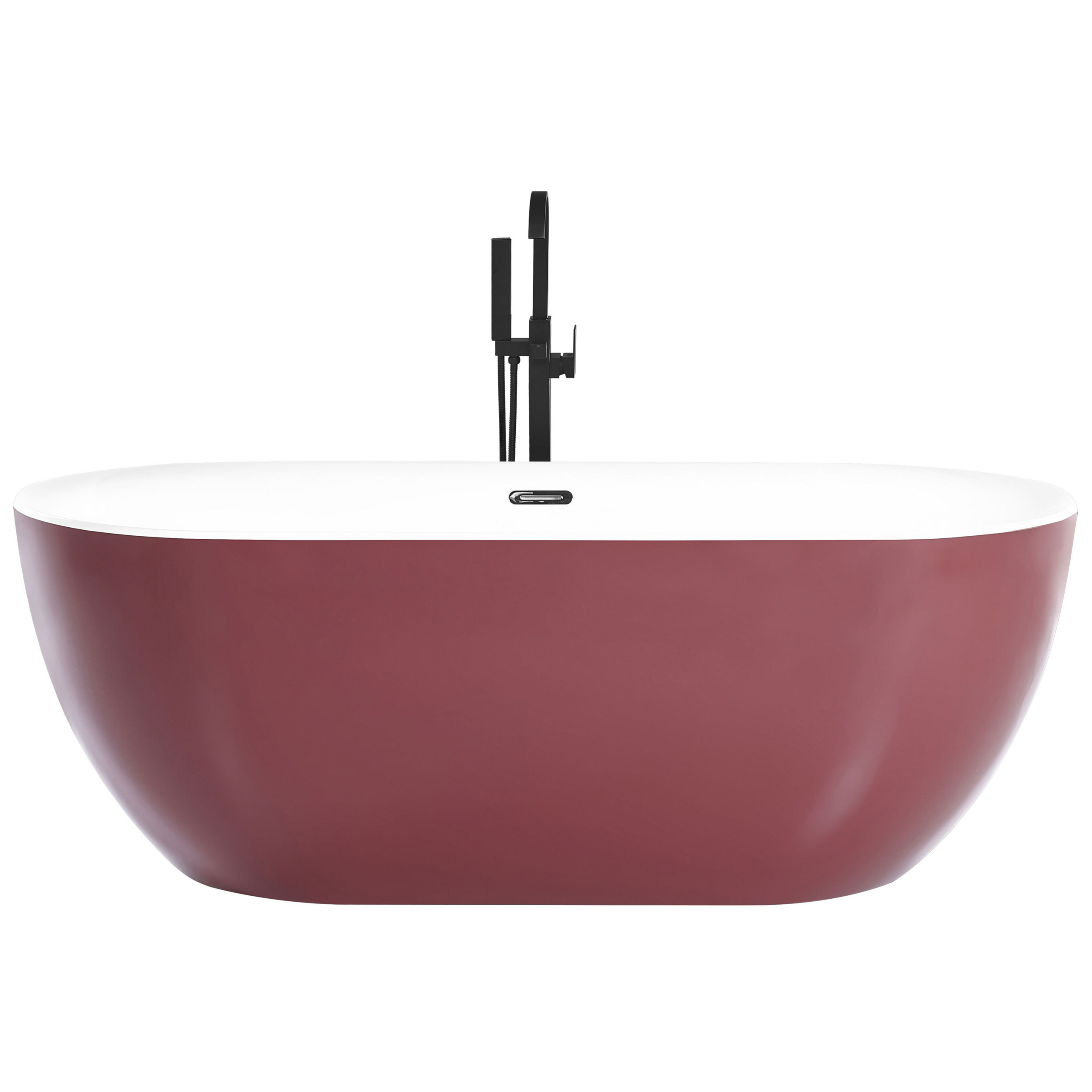 Fritstående badekar CARRERA 170 x 80 cm Bordeaux