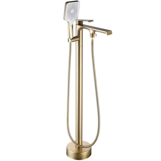 REA gulvmonteret badekarsarmatur MY2061-38GG HASS Børstet guld, 33x16x89cm