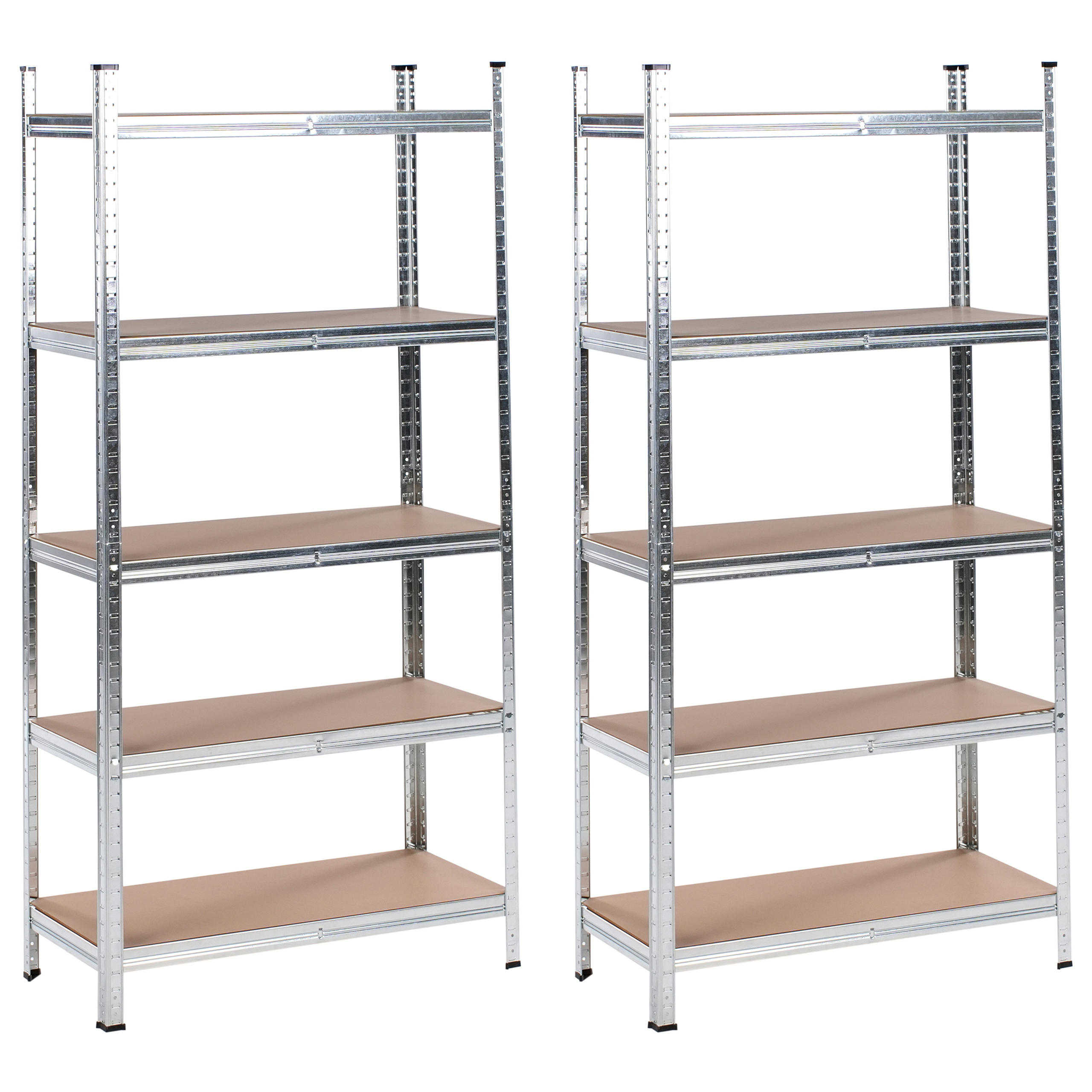 Sæt med 2 hylder til garagen XITTA 75 cm 150 cm Metal Sølv