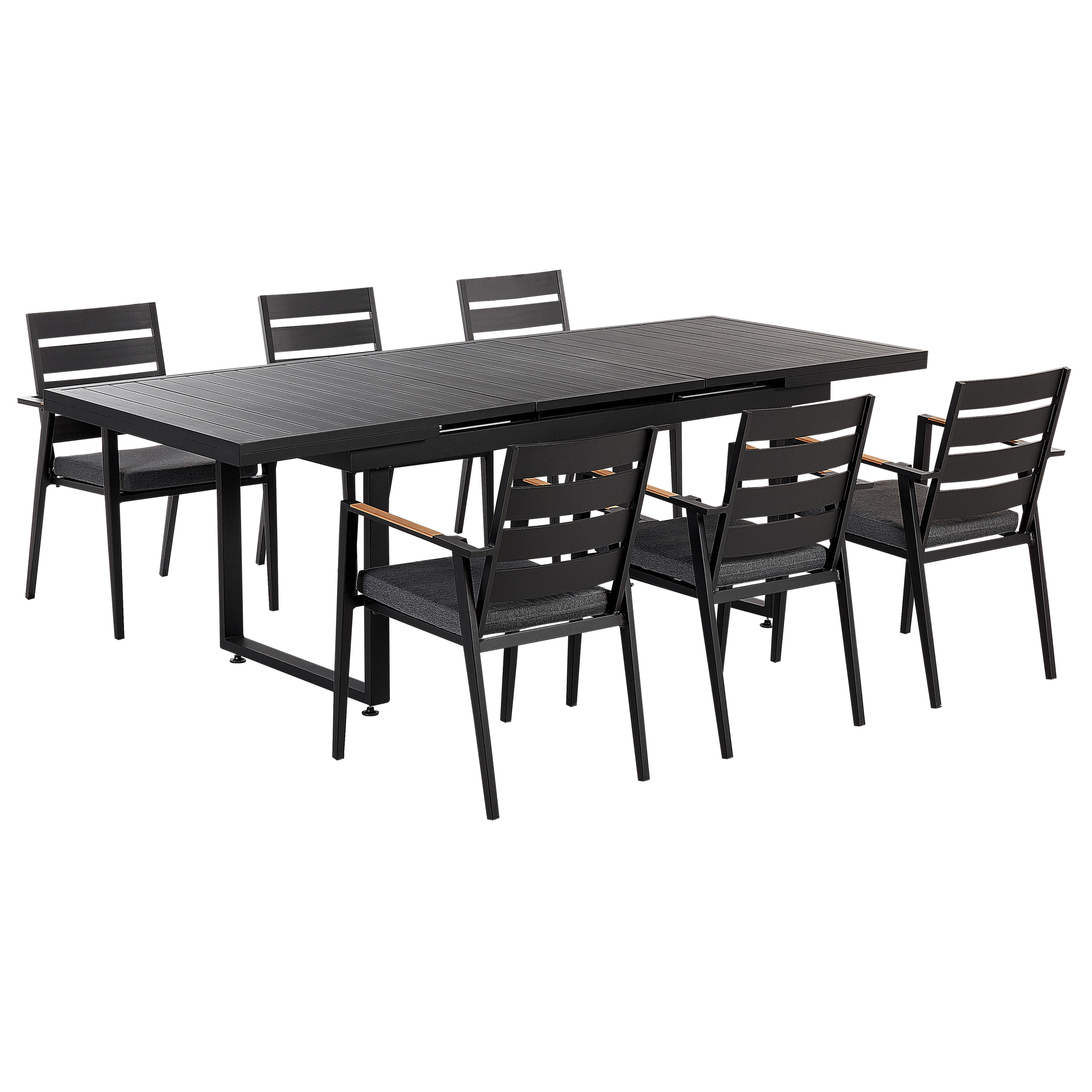 Havemøbelsæt 6 personers VALCANETTO/TAVIANO Metal Sort