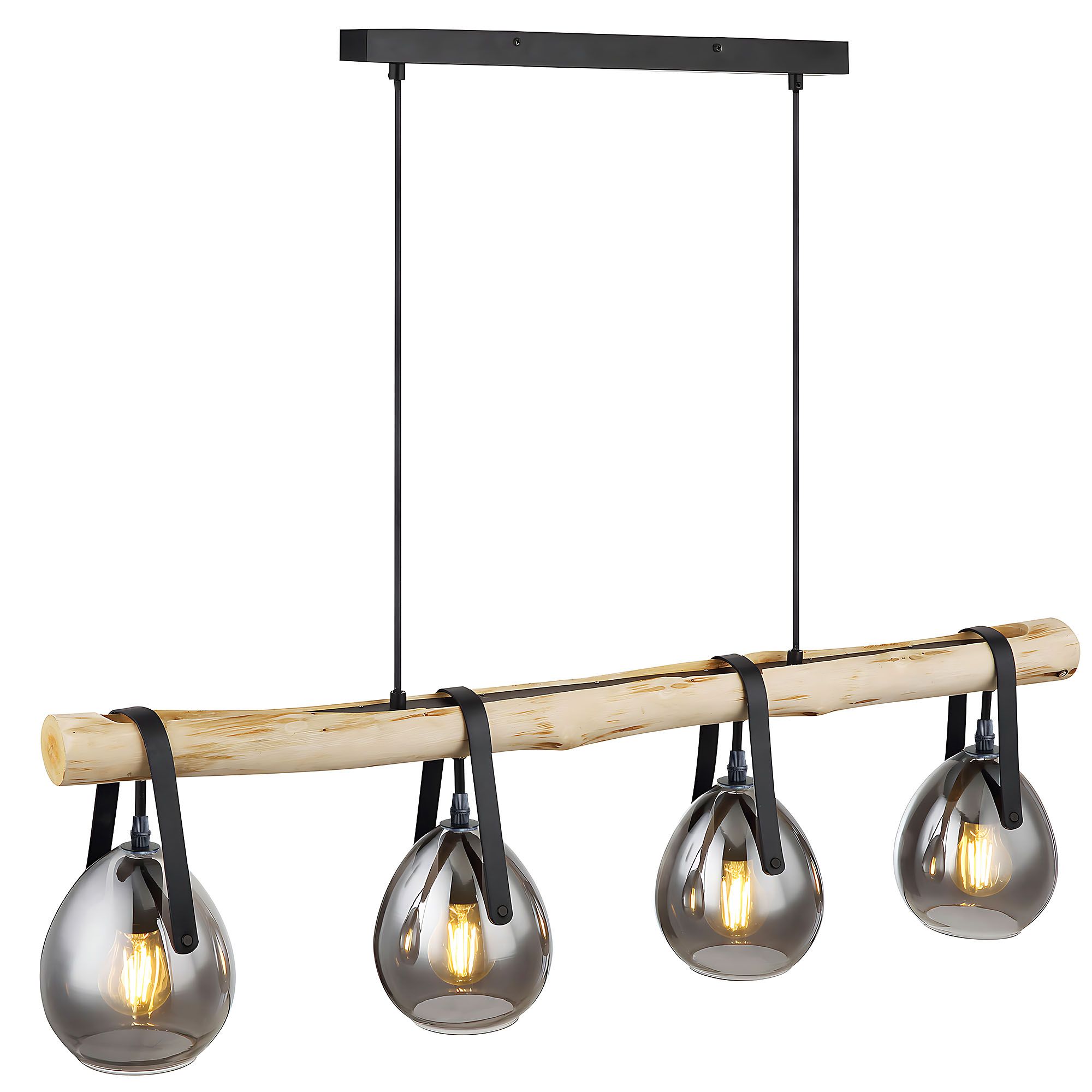 TOOLIGHT hængende loftlampe APP1775-4CP Sort 80x15x90cm