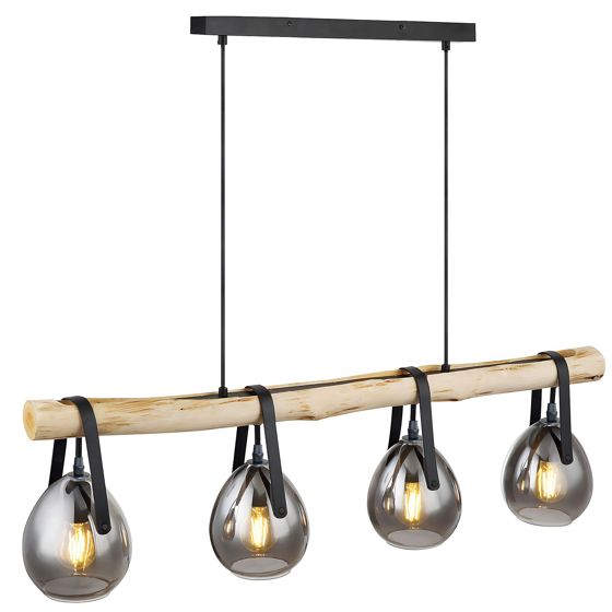 TOOLIGHT hængende loftlampe APP1775-4CP Sort 80x15x90cm