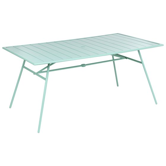 Havebord TERENZO 160 cm 90 cm Metal Mintgrøn