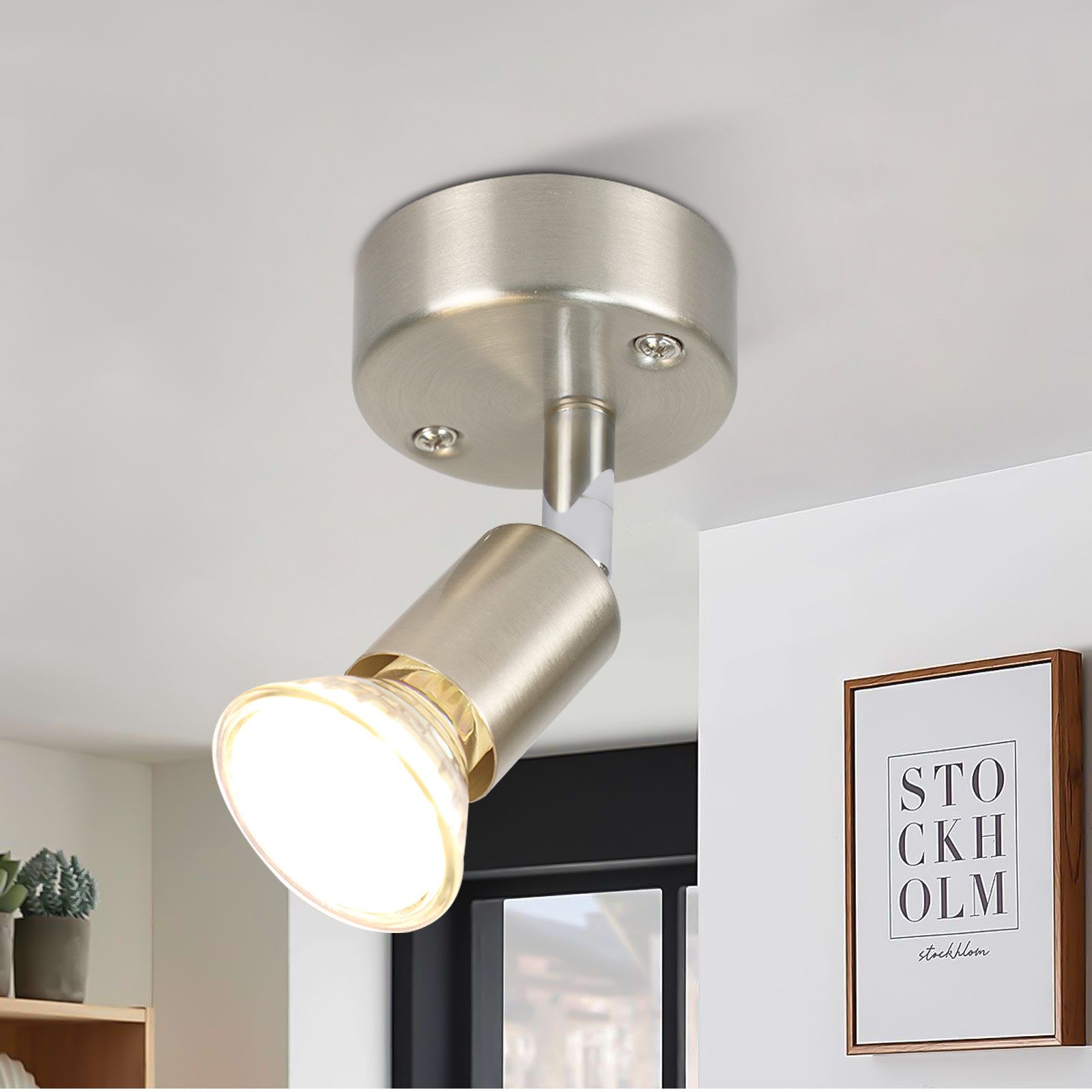 NETTLIFE justerbar LED loftspotlight GU10 1 flamme justerbare industrielle loftspotlights til stue