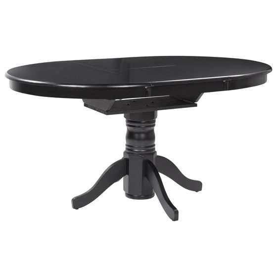 Spisebord med udtræk AKRON Sort 106/150 cm 106 cm