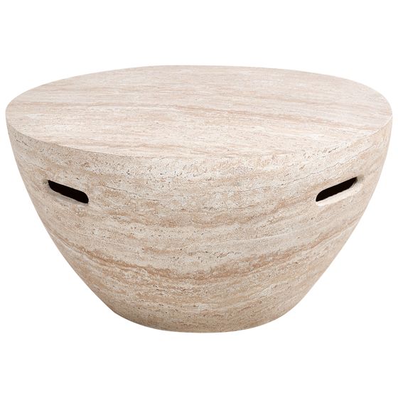 Sofabord VICARELLO 68 cm 68 cm Travertin Effekt