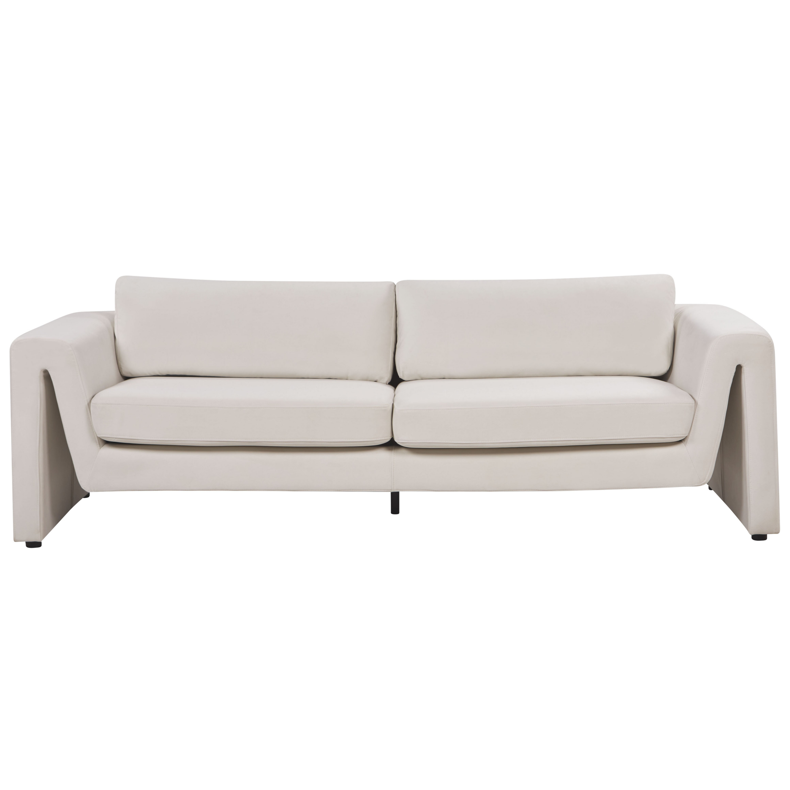 Sofa 3 personers MAUNU Velour Lys Beige