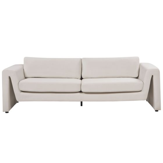 Sofa 3 personers MAUNU Velour Lys Beige