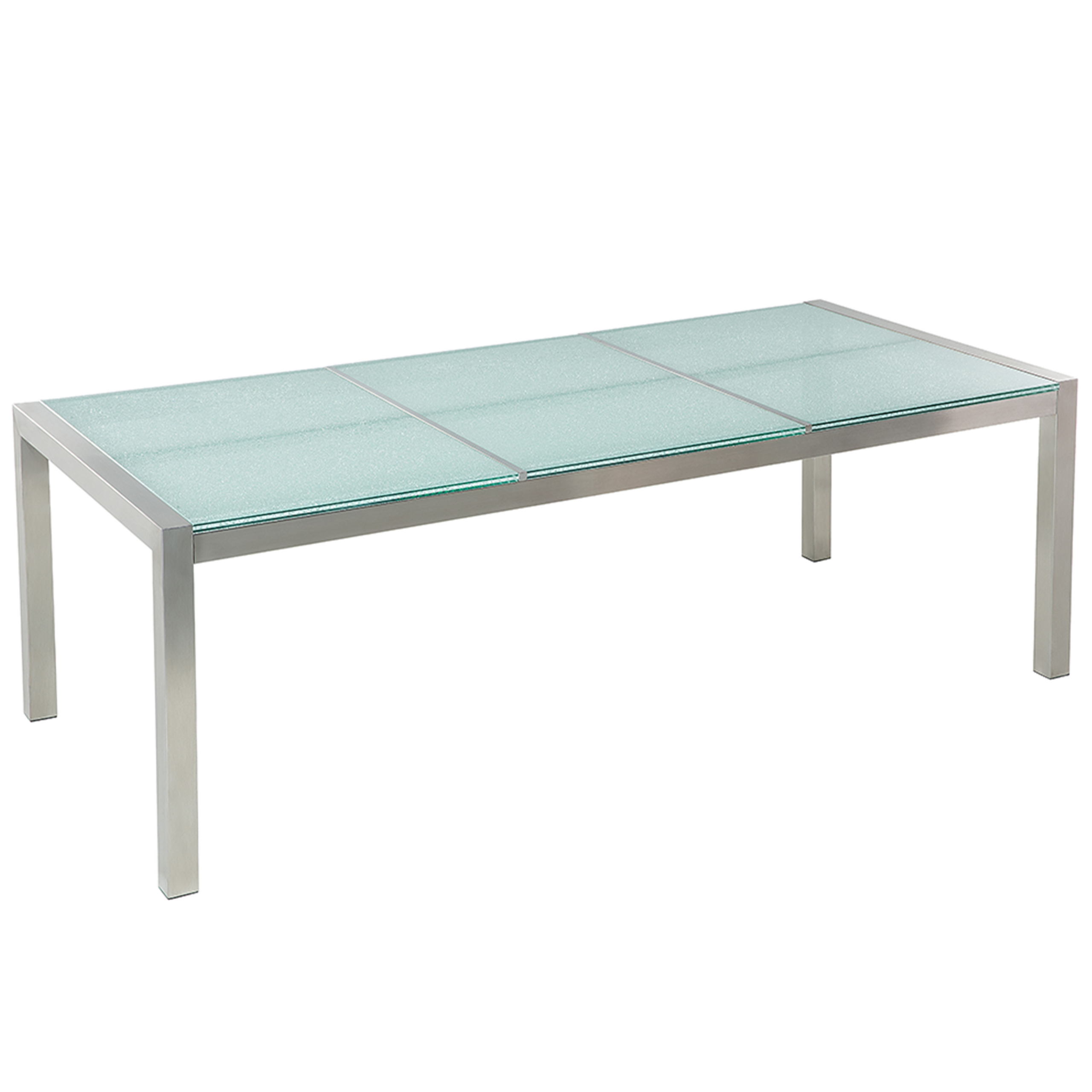 Havebord GROSSETO 220 cm 100 cm Krakeleret glas Transparent