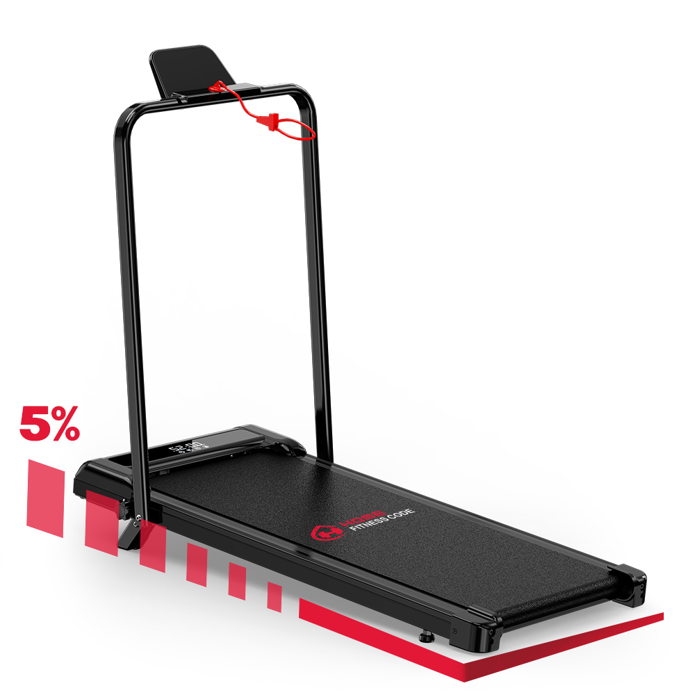 Gåbånd Z3 med håndtag 5% hældning støjsvag motor tablet holder til hjemmet