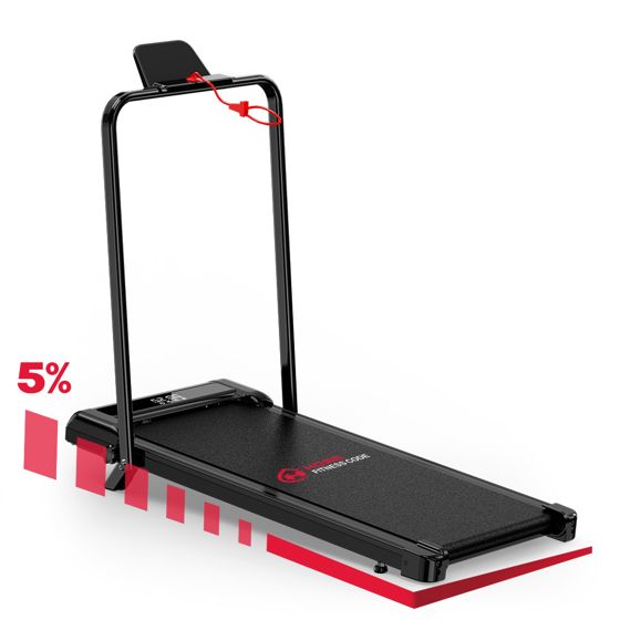 Gåbånd Z3 med håndtag 5% hældning støjsvag motor tablet holder til hjemmet
