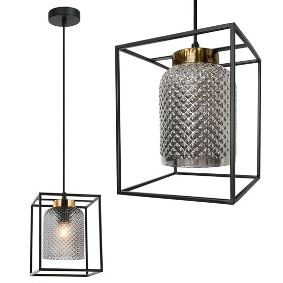 TOOLIGHT hængende loftlampe APP1265-1CP Sort 20x16x20cm