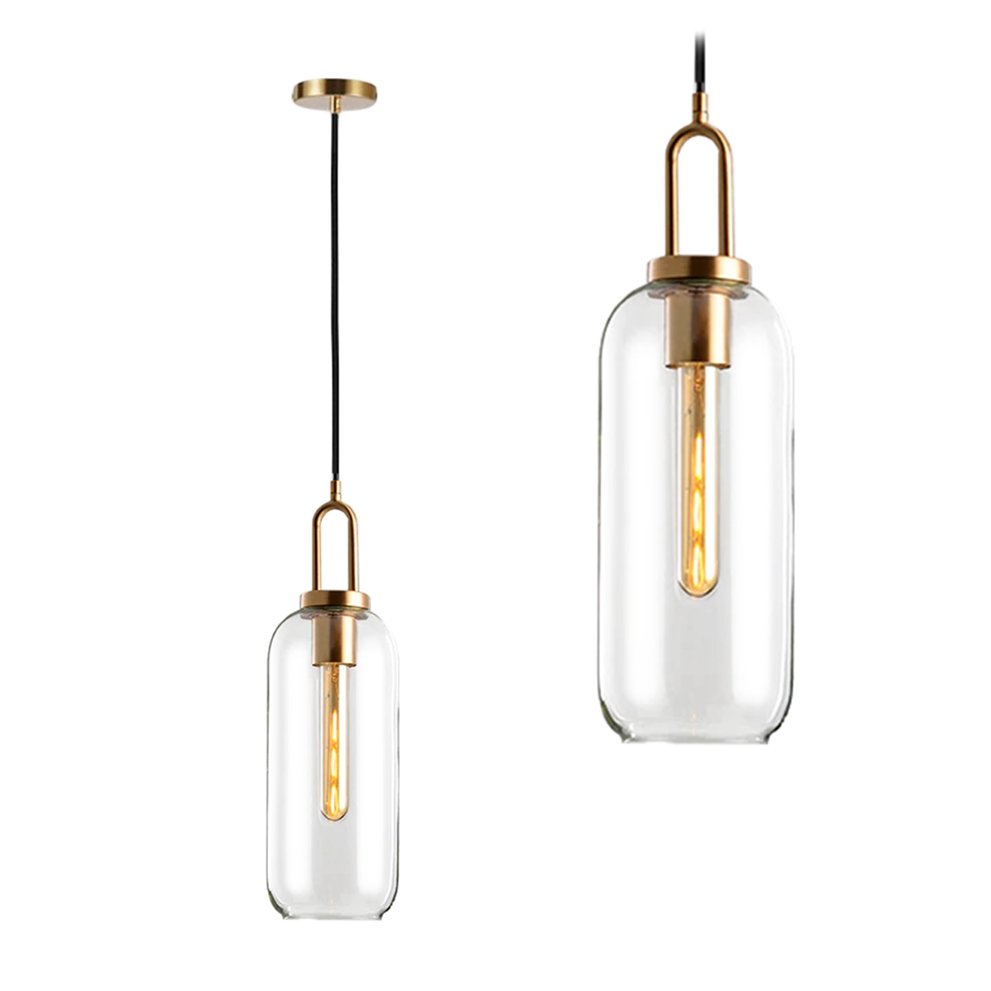 TOOLIGHT hængende loftlampe APP631-1CP Gennemsigtig 43x13x50cm