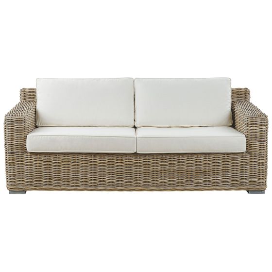 Havesofa 2 personers ARDEA Rattan Lysebrun