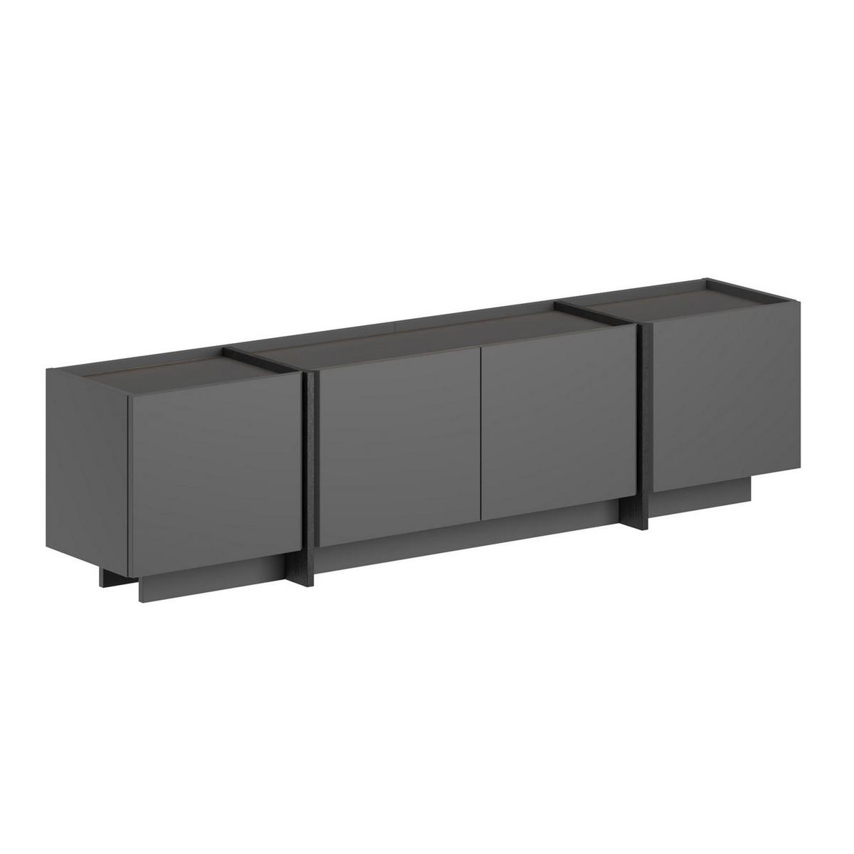 Norda Design Moderne TV-bord, 180 cm | 100% melaminbelagt, soft-close hængsler, 18 mm tyk