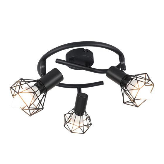 NETTLIFE - loftspotlight af sort metal