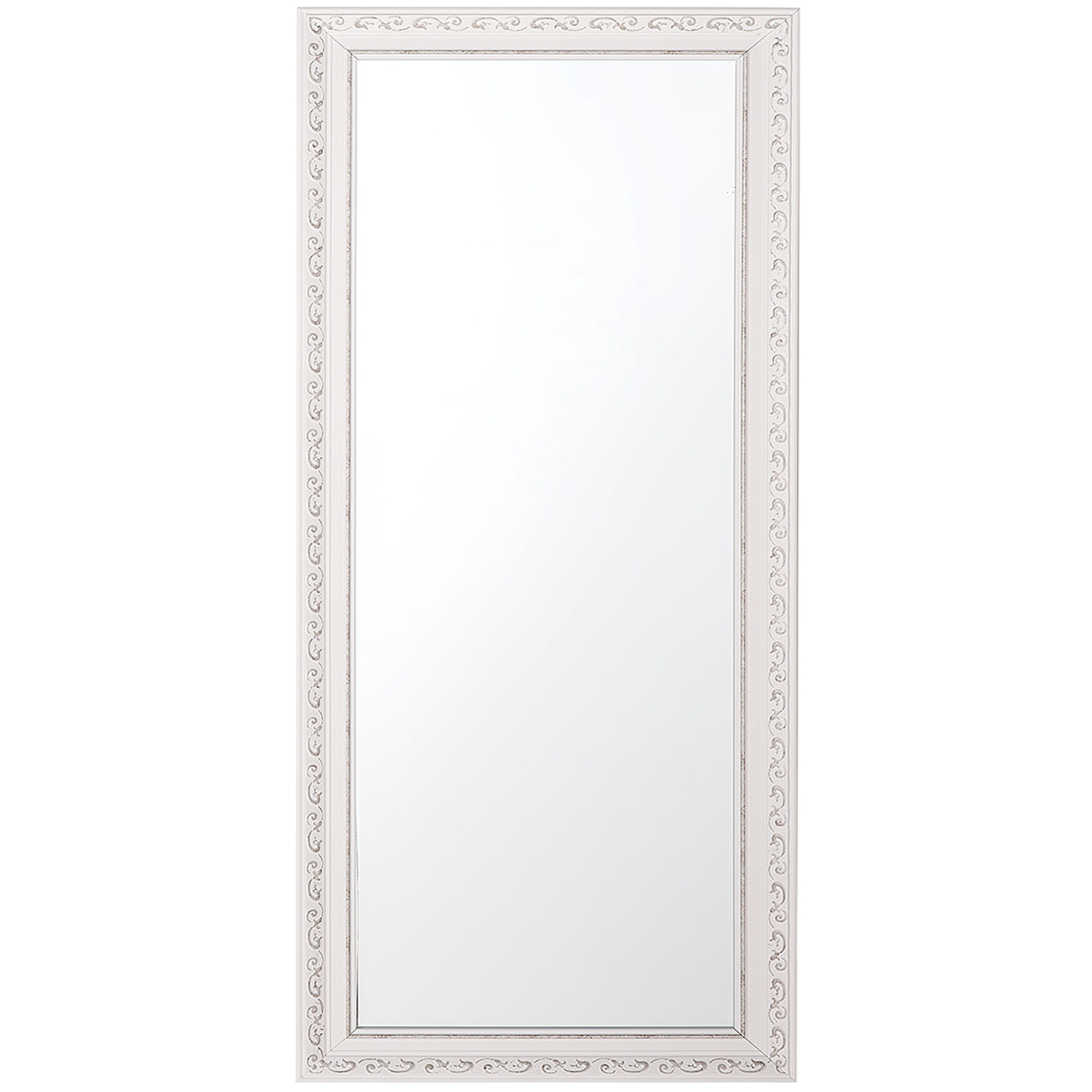 Vægspejl MAULEON 50 cm 130 cm Cremehvid