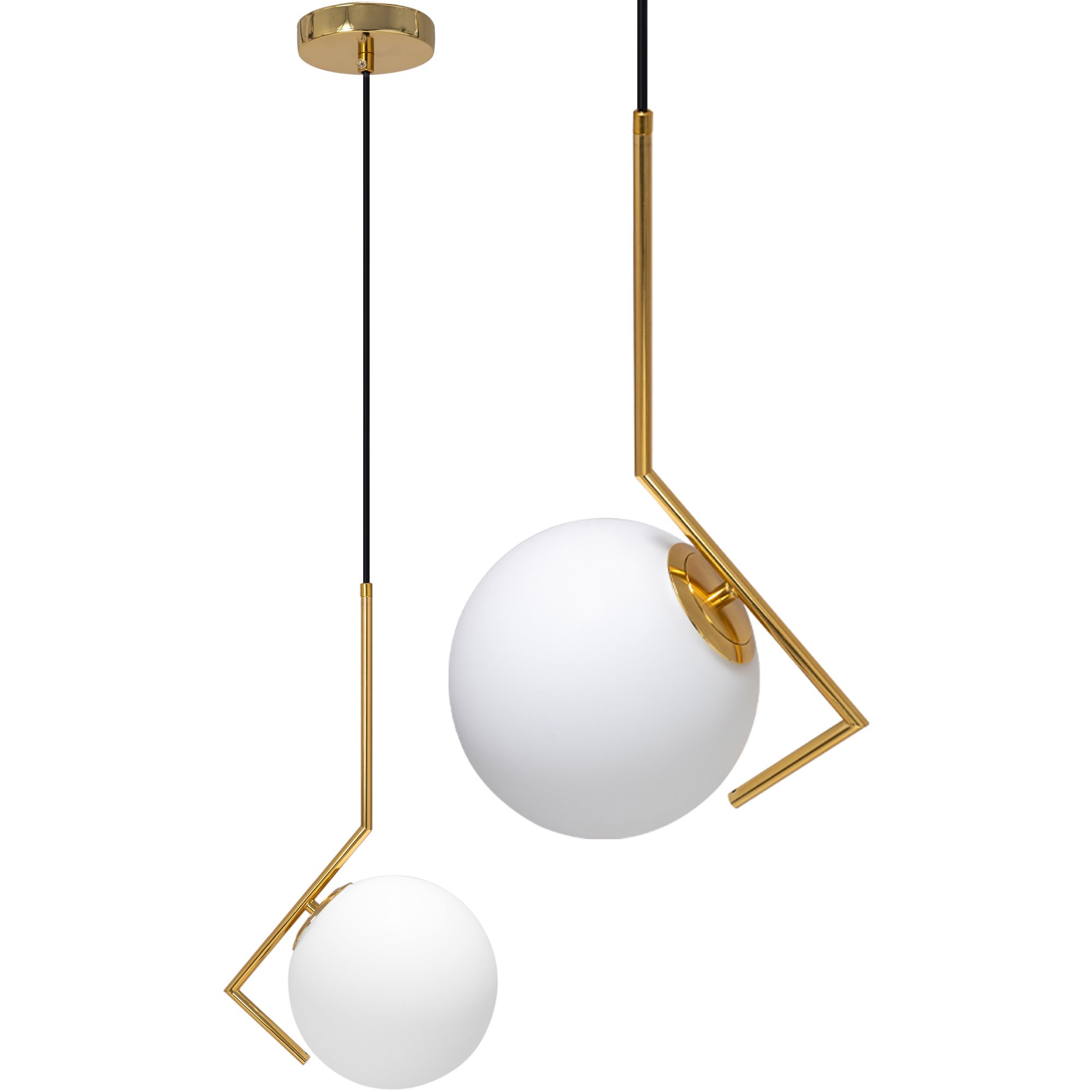 TOOLIGHT hængende loftlampe APP429-1CP Guld 46,5x27x60cm