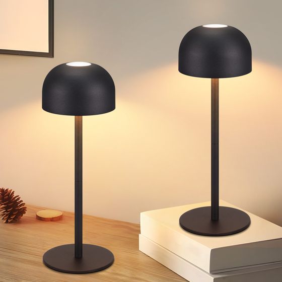 NETTLIFE 2 stk. ledningsfri LED-bordlamper: Dæmpbar touch-bordlampe med 3 farvetemperaturer og USB-port
