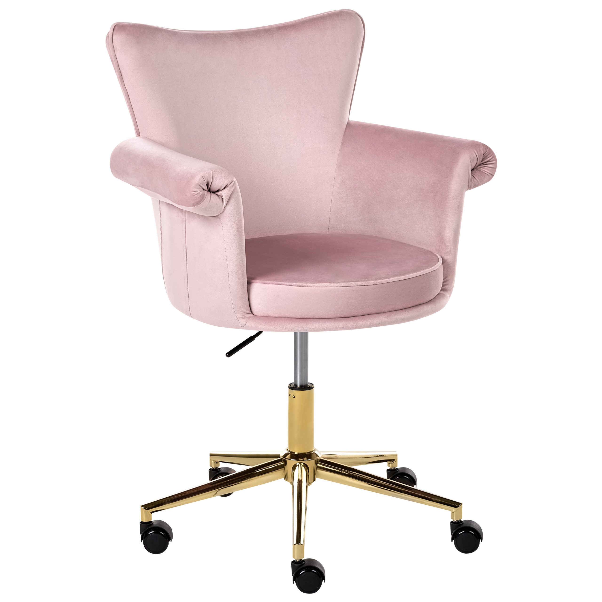Skrivebordsstol VELENCIA Velour Pastellrosa