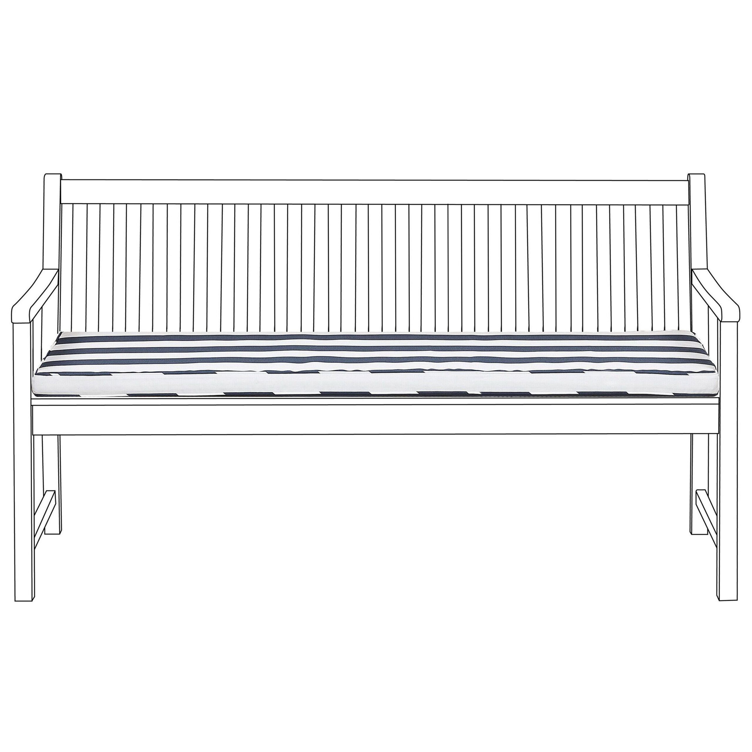 Siddehynde til bænk VIVARA 152 x 54 cm Navy Blå
